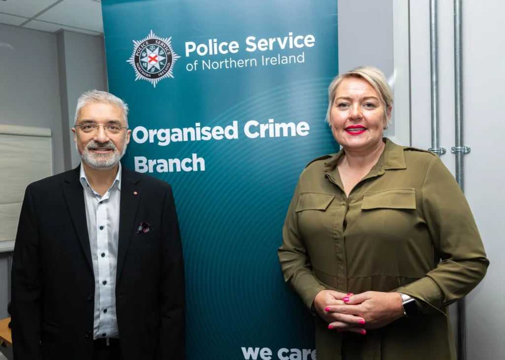 Vice Chair of the Board's Partnership Committee Mukesh Sharma and Detective Chief Superintendent Emma Neill