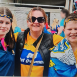Photo of Vanessa Whyte (centre) with Sara Rutledge and James Rutledge