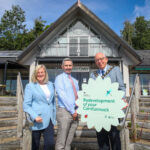 To mark the beginning of the £6.1m refurbishment of Carnfunnock Park, the Mayor of Mid and East Antrim, Councillor Jackson Minford is joined by main project funders, Ryan Donaghy and Jenny Martin of the Ministry of Housing, Communities and Local Government,