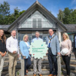 To mark the beginning of the £6.1m refurbishment of Carnfunnock Park, the Mayor of Mid and East Antrim, Councillor Jackson Minford is joined by funders and the project team (l-r) Ruth McNickle, Hall, Black and Douglas Architects, Darren McKelvey, McKelvey Construction, Jenny Martin and Ryan Donaghy of the Ministry of Housing, Communities and Local Government, Terina McDermott, McKelvey Construction and Barry Coleman, Currie and Brown.