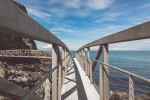The Gobbins cliff path with coastal views