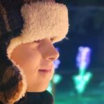 Enchanted Winter Garden Antrim lights trail at night