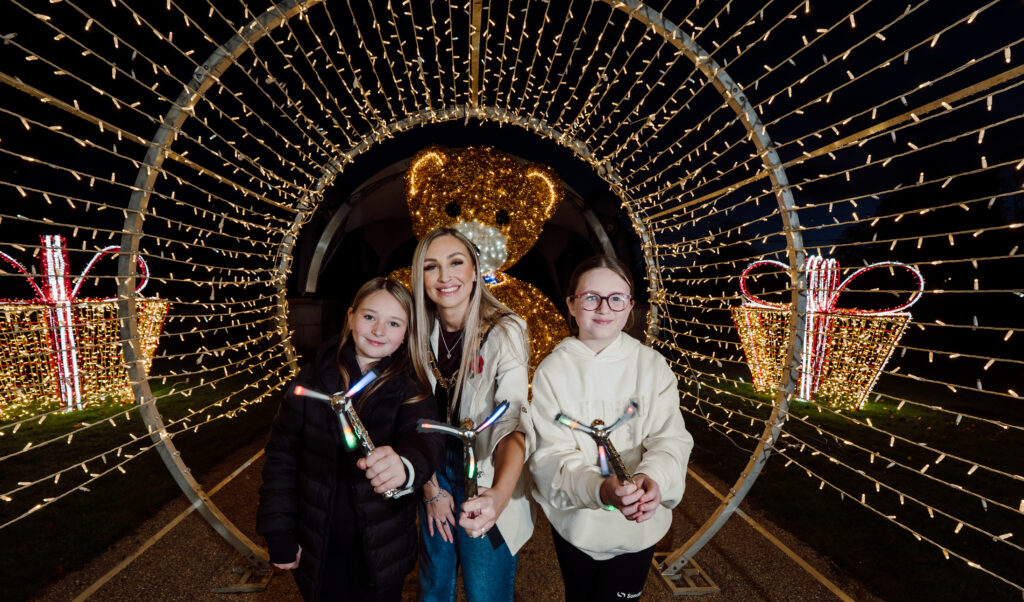 The Mayor of Antrim and Newtownabbey, Councillor Leah Kirkpatrick Looks Forward to the Opening of Enchanted Winter Garden for 2025.