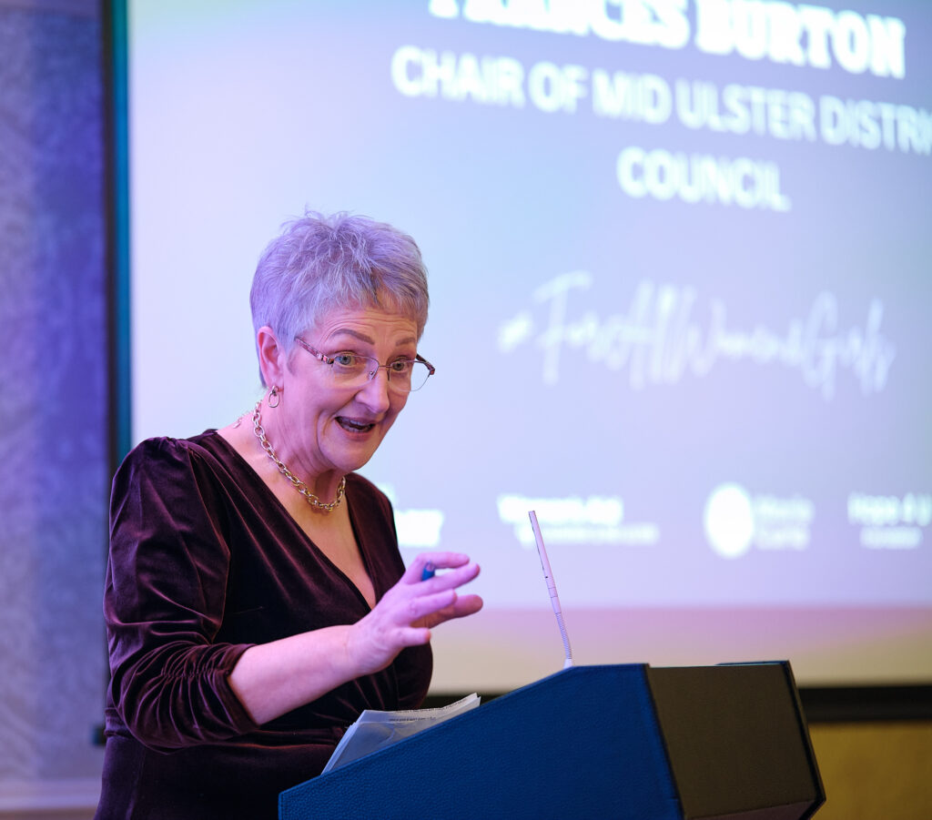 MC Carol Doey set the mood for attendees at last night’s International Women’s Day event