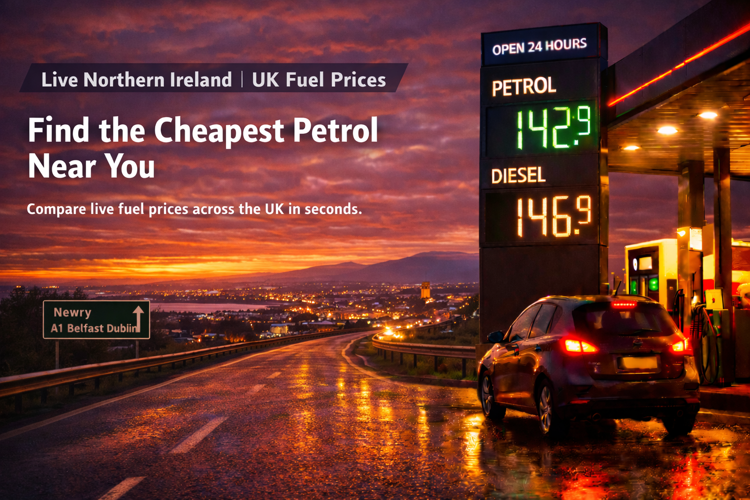 Newry fuel prices petrol station Northern Ireland