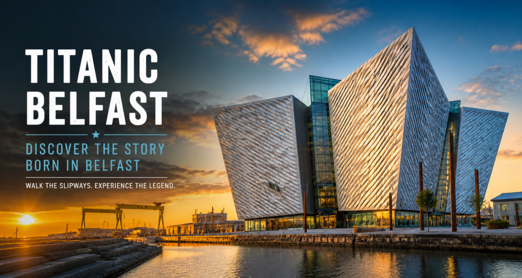 Titanic Belfast visitor attraction building in Belfast Northern Ireland