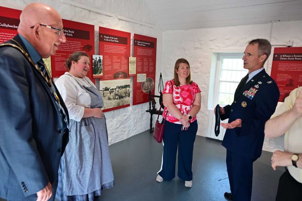 The tour underway in President Arthur Homestead.