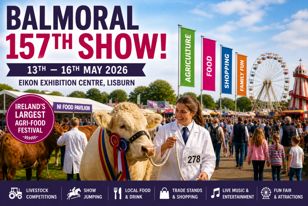 Balmoral Show 2026 agriculture event at Eikon Exhibition Centre Lisburn