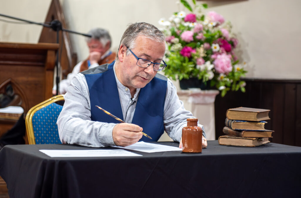 Dr David Hume MBE who wrote the play exploring key moments in McHenry’s life and played Dr James McHenry.
