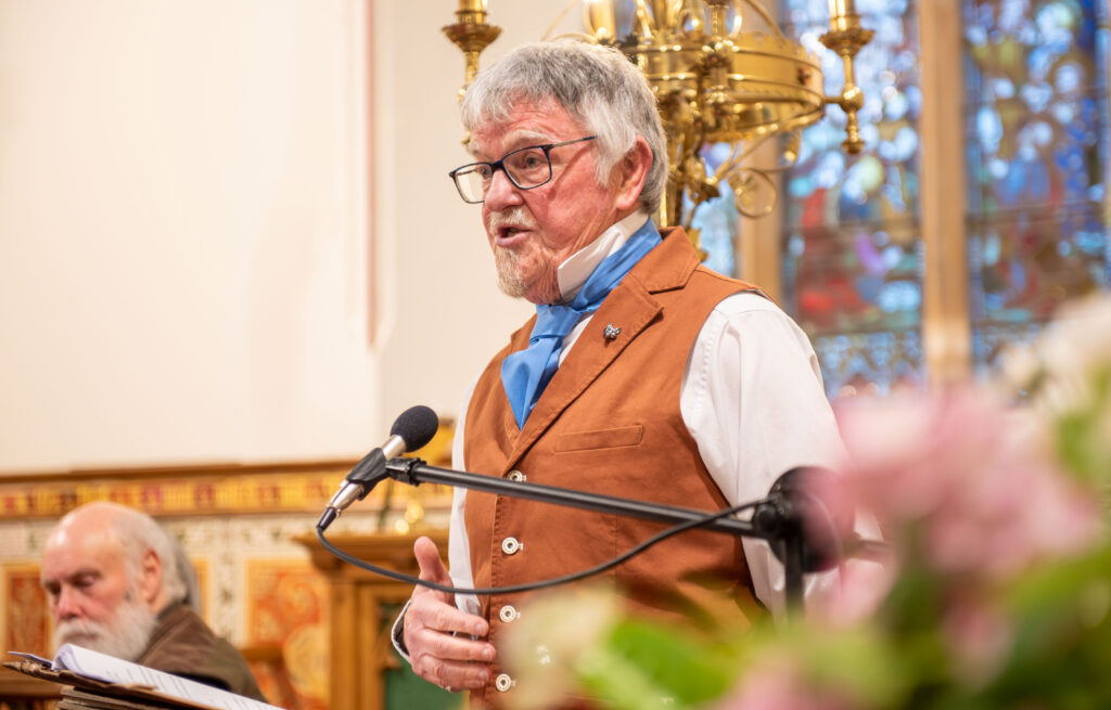 Robert Stewart, a member of the Local Folklore Society and Family History Group.