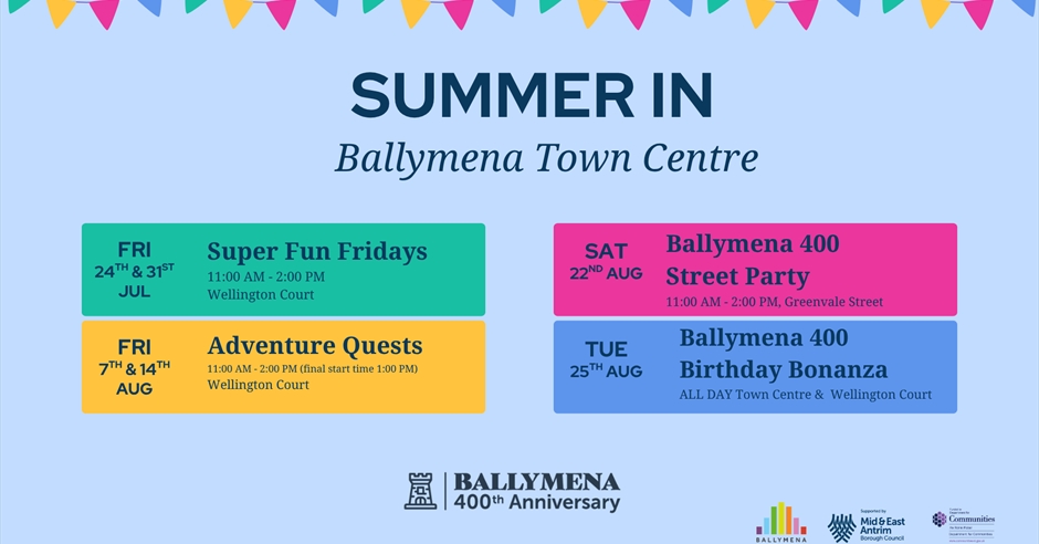 Ballymena Turns 400 summer event image