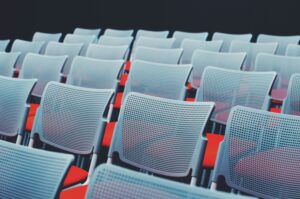 Illustrative conference seating; not Belfast City Hall or event participants.